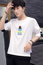 家乐6935-P30男士短袖t恤2021夏季韩版潮流半截袖修身夏装潮牌，男装T恤，电商D310（原电商305）