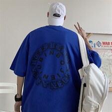 潮创意字母美式街头短袖大码T恤男夏季宽松短袖A071-9012-P30，男装T恤，电商A071