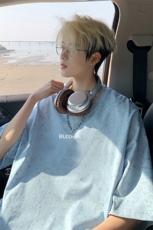 少年感扎染脏脏t恤短袖男生夏季美式重磅clenafit潮流百搭上衣服T，男装T恤，电商B220