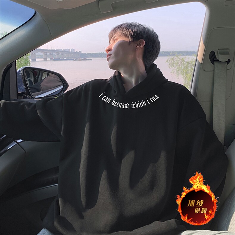抖音得物供货可提供视频秋冬重磅美式宽松连帽卫衣WKD30,男装卫衣,电商A486
