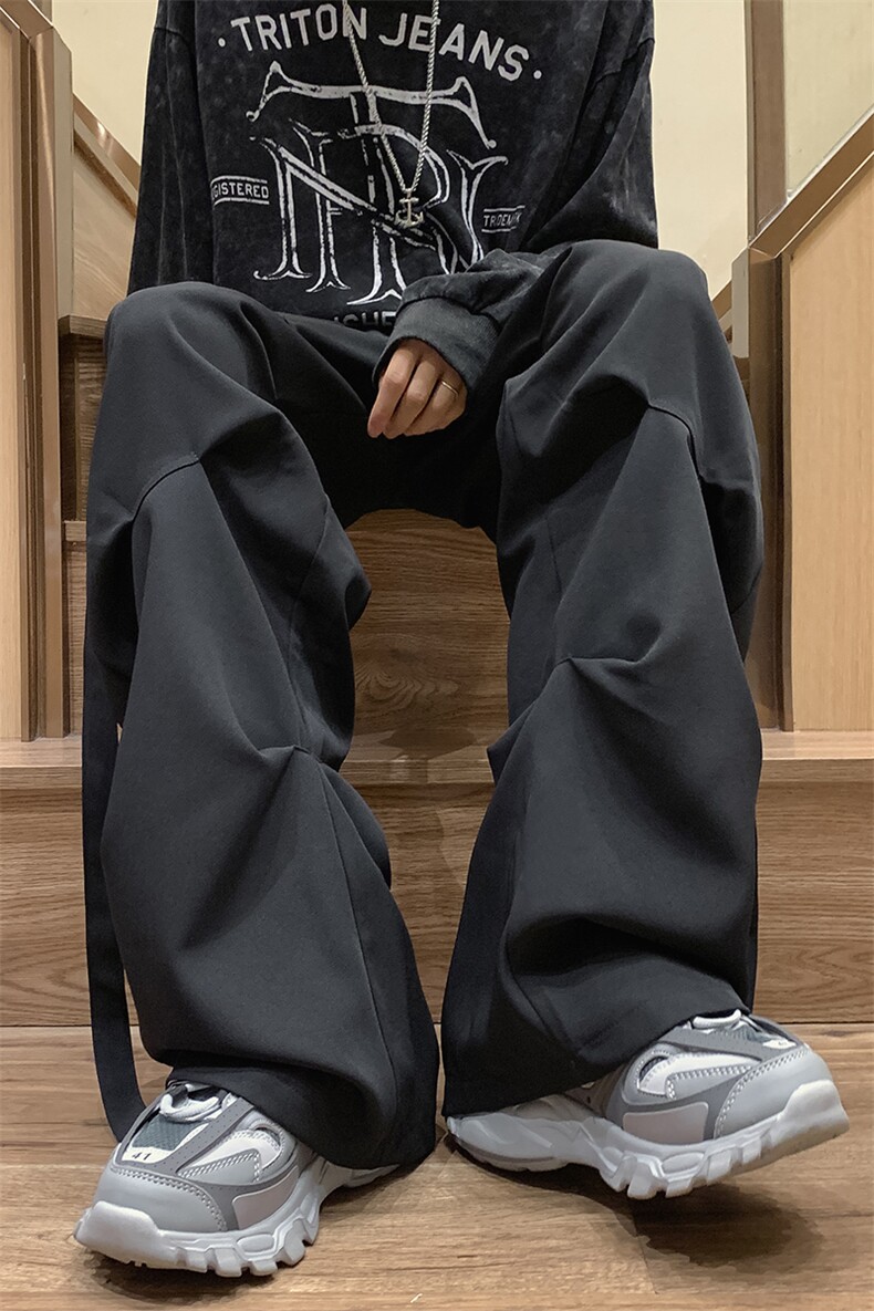 8XL-M休闲裤男秋冬季加肥加大码西裤高街显瘦拖地裤9026p68控88,男装休闲裤,电商D206-1