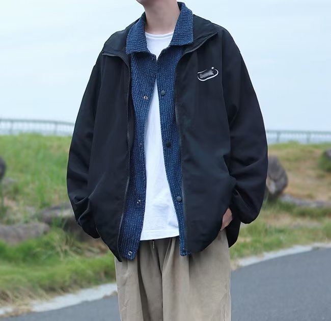男秋季外套潮牌街头假两件夹克J656P58,男装夹克,星座1116-2