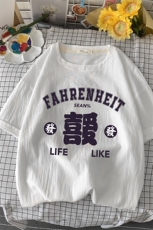 YT26256-P30亚麻短袖t恤男大码五分袖男宽松七分袖港风摆拍，男装T恤，电商A040