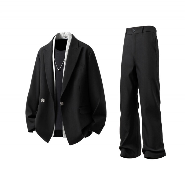假两件西服M-5XL大码96%聚酯纤维4%氨纶XF78148P95西裤XF78151P45,男装西服,星座226-1
