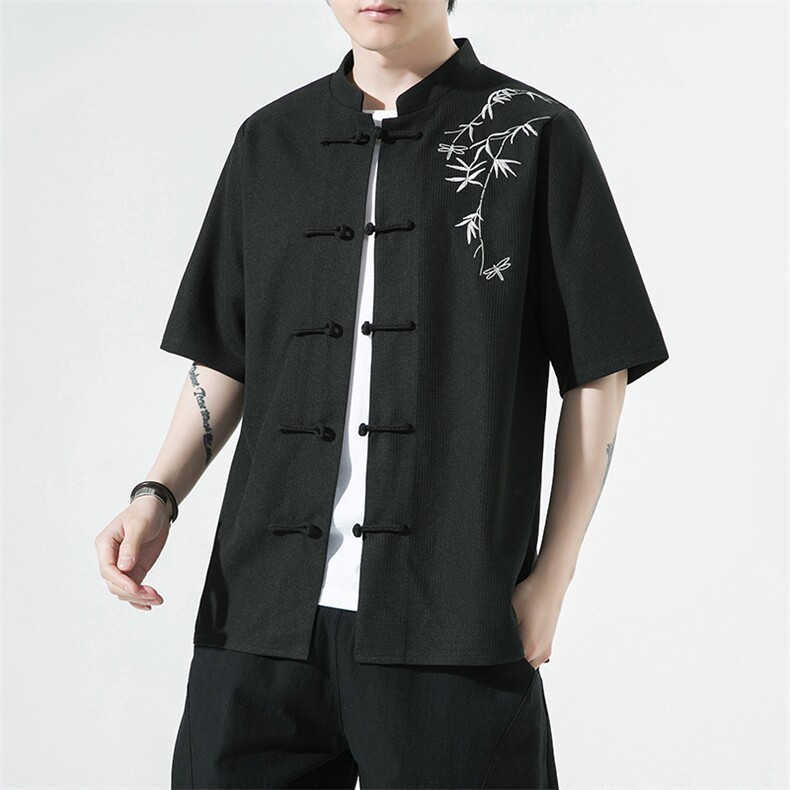 新中式风潮T恤短袖民族服饰刺绣汉服时尚唐装T329-P58图片