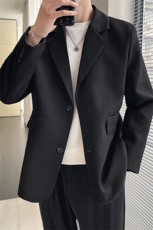 秋季休闲小西服男装外套西服男XF001-P75控128黑色尺码到4XL，男装西服，星座210-1