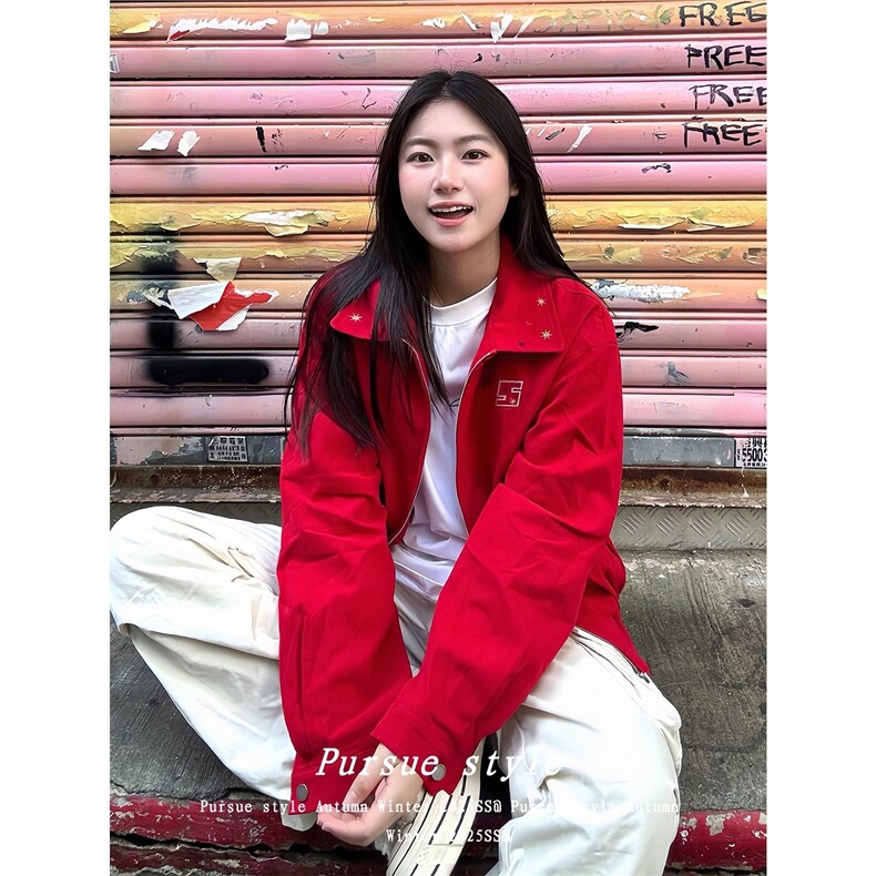 工装外套男女新翻领绣花夹克时尚休闲痞帅上衣513AJK2732P62,男装夹克,星座513A