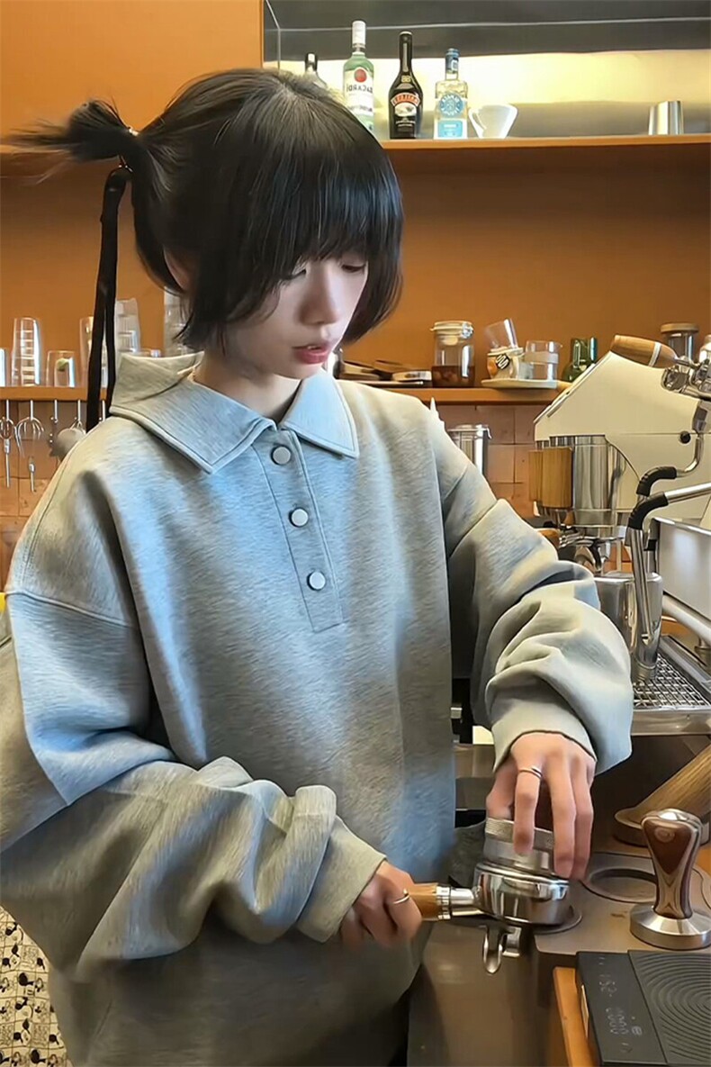 高克重polo卫衣高级感重磅长袖cleanfit打底内搭POL0002P50,男装卫衣,星座908
