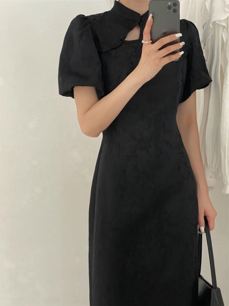 缇花旗袍长裙，女装汉服/婚纱/旗袍/礼服，驿谷