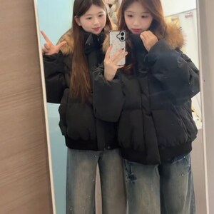 1506A/G78500/P89新款百搭宽松休闲面包棉服外套图片