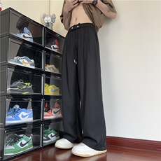 抖音品质夏季新款潮流薄款冰丝宽松休闲裤B315-K24163-特p30控58，男装休闲裤，电商B315
