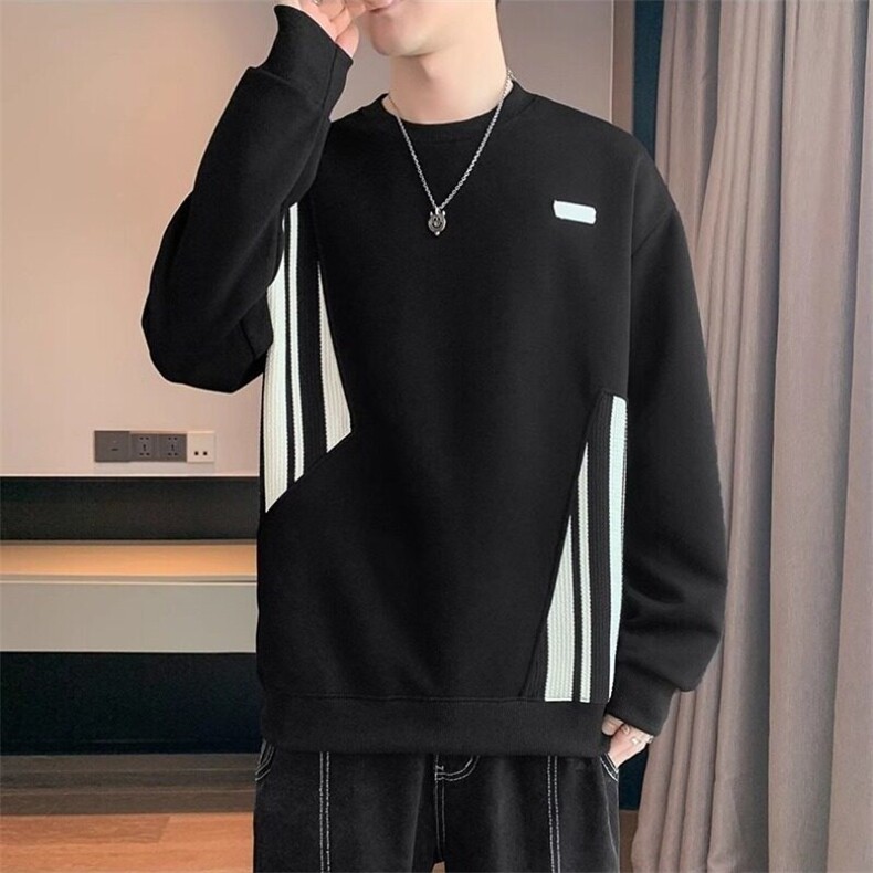 拼接撞色潮流痞帅秋冬季卫衣男,男装卫衣,星座506A