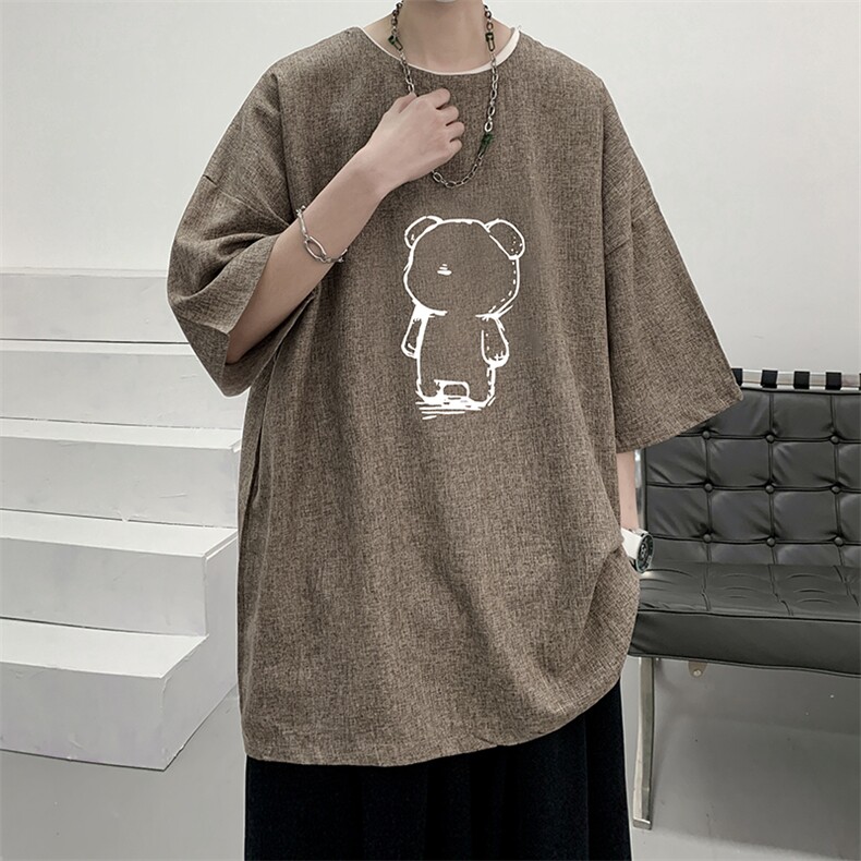 风复古亚麻短袖男棉麻t恤男半袖ZT71339-P35,男装T恤,电商A040