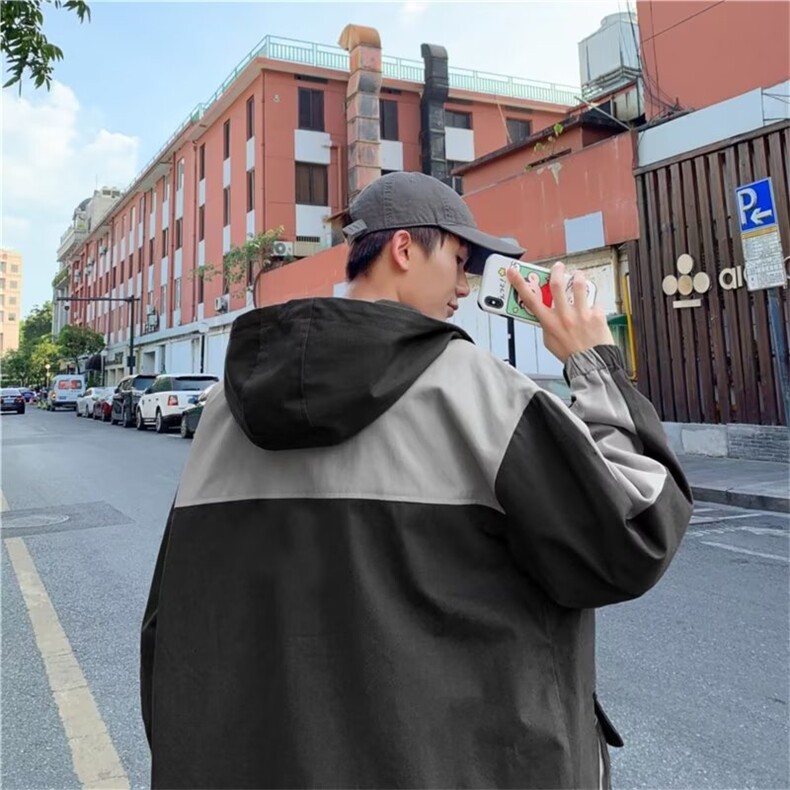 工装夹克男202年春秋新款秋季外套初中高中学生潮牌秋装W3012-P53,男装夹克,星座412-3