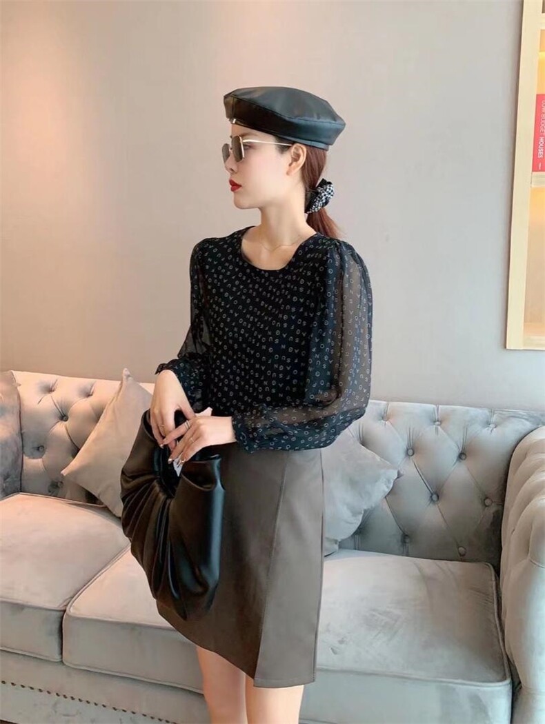 【现货】【】秋季时尚百搭雪纺上衣，其它，名门秀