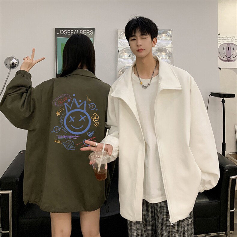 麂皮绒夹克男大码立领褂子外套JK85180-P68加绒款-P78,男装夹克,电商A040
