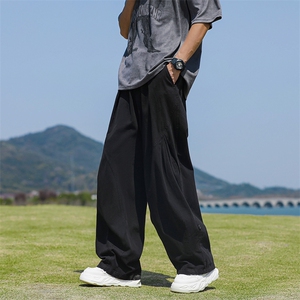 2024夏季新款日系宽松工装裤设计感阔腿百搭休闲裤 现货K7810-P48图片