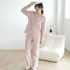 蔓秋新款全棉双层纱布女款长袖长裤套装，床单，一起卖家纺