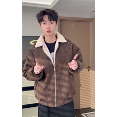 PY5552-P85特冬季PU皮棉服兔毛加绒加厚保暖棉衣，男装棉衣，电商D232