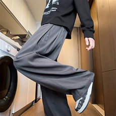 春季新款现货男女同款直筒弯刀休闲裤DSA157B-K2611-P45，男装休闲裤，电商A157B