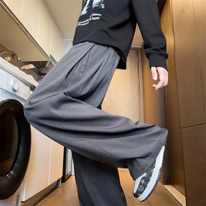 春季新款现货男女同款直筒弯刀休闲裤DSA157B-K2611-P45图片