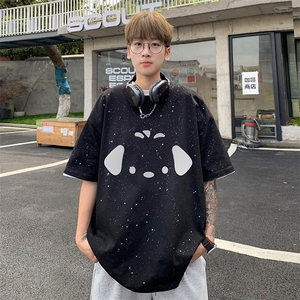 量大优供抖音视频 支持得物配合二开美式满天星亮片短袖T恤MTX563图片