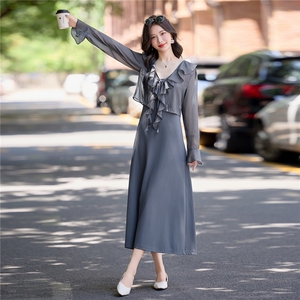 韩系穿搭吊带时尚套装裙女2025夏秋新款气质洋气显瘦两件套图片