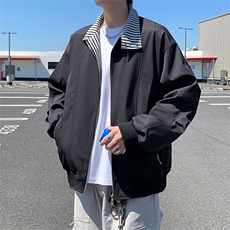 立领拼接结构小短款夹克男ins高街潮牌原宿风宽松外套JK0901-P78，男装夹克，星座308B-2