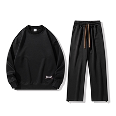新款男大斜纹面料韩系校园风套装白底平铺TZ2603-P90控138，男装休闲套装，星座717