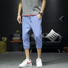 夏季薄款七分牛仔短裤男士修身7分中裤宽松休闲五分韩版YD01，男装牛仔裤，星座509