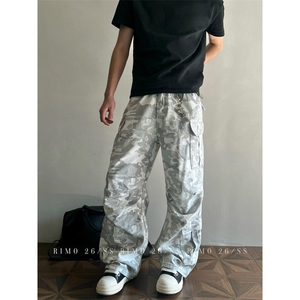 1506A/GM22180/P59美式休闲裤男直筒微喇工装裤子图片