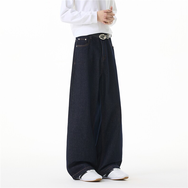 男女宽松直筒日系复古重工水洗牛仔长裤xz405-k2021-p65,男装休闲裤,星座405