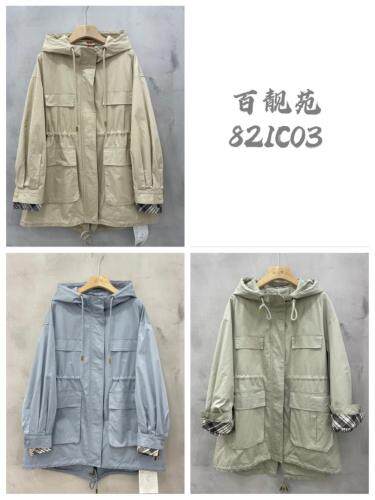 春装风衣外套，牛仔外套系列款。，女装风衣，百靓苑