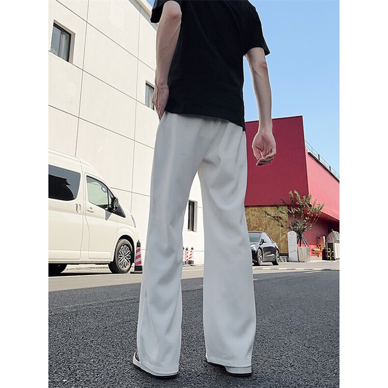XK462-P38夏季新款西裤前腿内拼片微喇休闲裤,男装休闲裤,电商A178