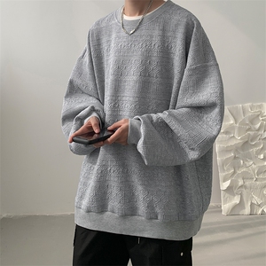 8XL-M 特大码港风太空棉圆领打底衫上衣男士青年套头卫衣WY05P40图片