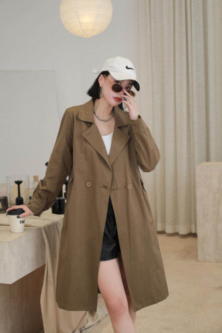 【现货】秋季新款风衣外套，经水洗加固色工艺，女装风衣，得瑟空间