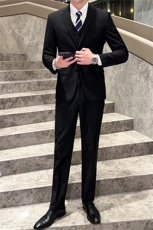 西服套装男西装男士商务休闲职业装修身新郎伴郎结婚三件套礼服潮，男装西服套装，星座505-2（原电商A260-1)