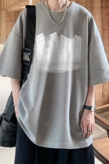 华夫格！港风华夫格短袖T恤男士半袖男五分袖体恤衫男HT147-P25，男装T恤，电商B367