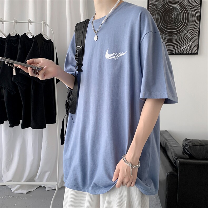夏2023新款潮牌潮流衣服体桖简约百搭ins原宿t恤A161-2-T0883-P20,男装T恤,电商A161-2