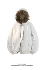 [现货]夹棉加厚连帽棉衣毛领保暖工装派克服5D1197-TP115198，男装棉衣，电商A102
