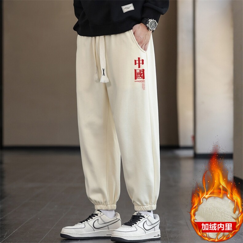 外贸跨境货源现货主推2025秋冬加绒新款男士印花休闲裤JR911-P20，男装卫衣，星座1816-2（原1210–2）