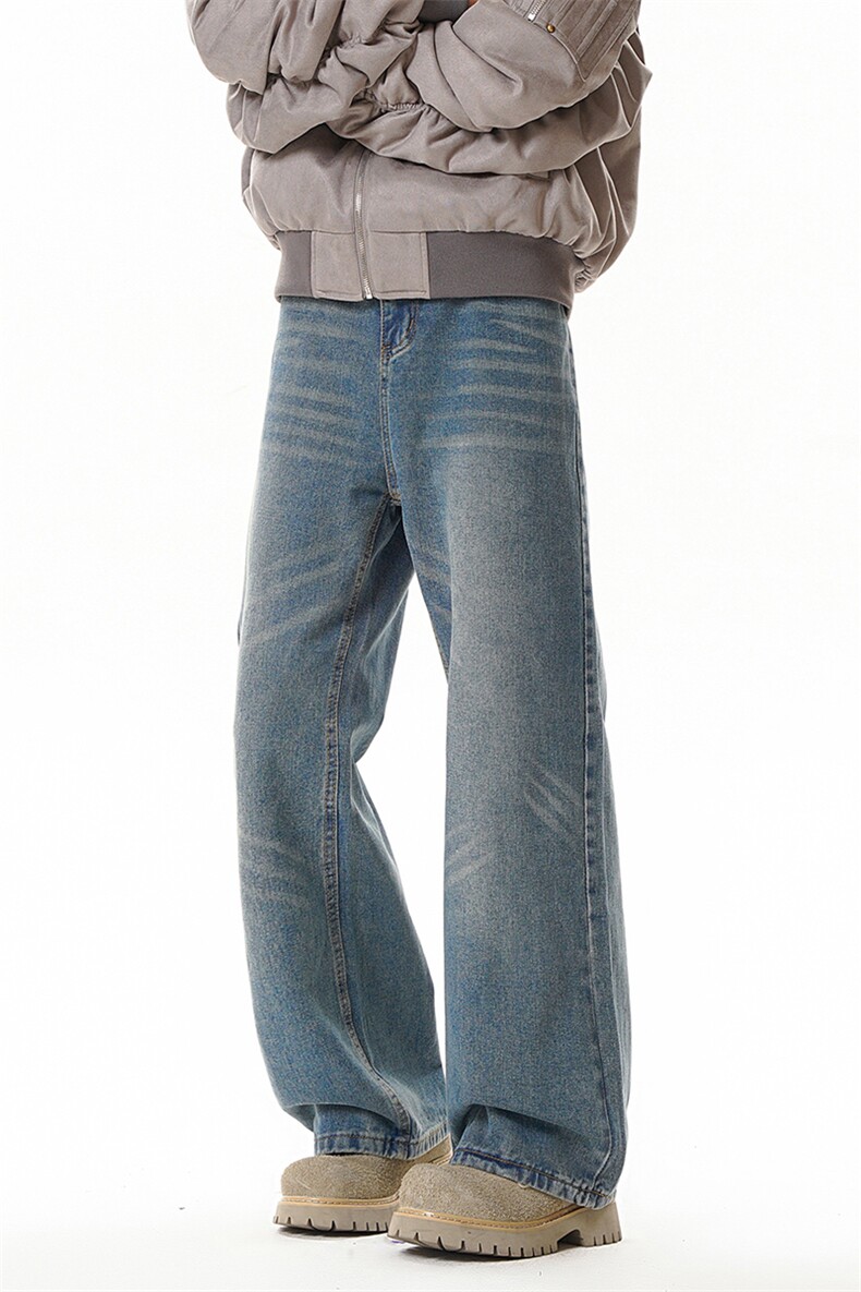 B221美式ins高街暗黑宽松直筒牛仔裤LK25474-特P45控68.8,男装牛仔裤,电商B221