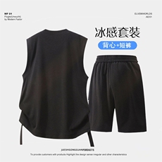 夏季新款休闲无袖套装，男装休闲套装，星座1206-1（原A206-1）