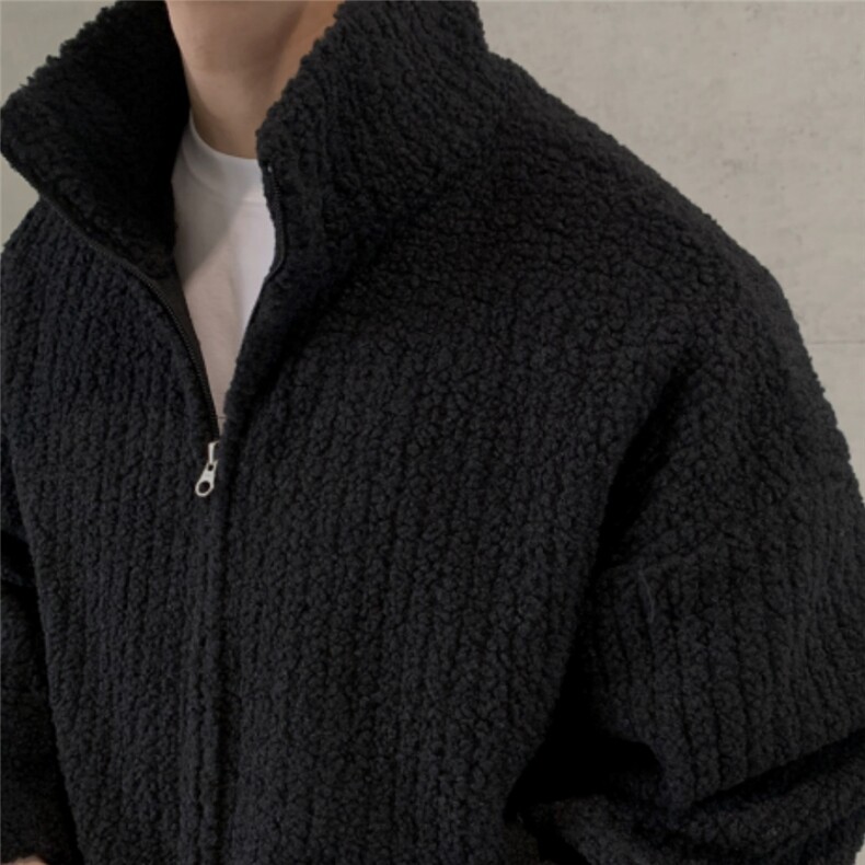 翻领灯芯绒宽松棉服男士秋季新款重工加厚高克重毛绒短款夹克外套,男装夹克,星座710