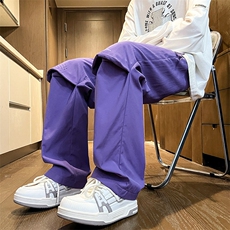 港风伞兵裤休闲裤宽松运动裤拖地裤束脚裤男KP813P45，男装休闲裤，星座1204-3