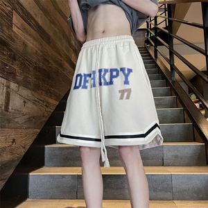 潮牌外穿篮球运动短裤男夏季高街百搭宽松直筒休闲五分裤 D49图片