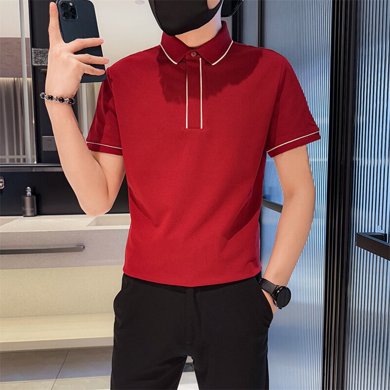 2025主推款备货高品质夏季新款短袖T恤翻领Polo衫D342-2256-P48,男装T恤,电商D342