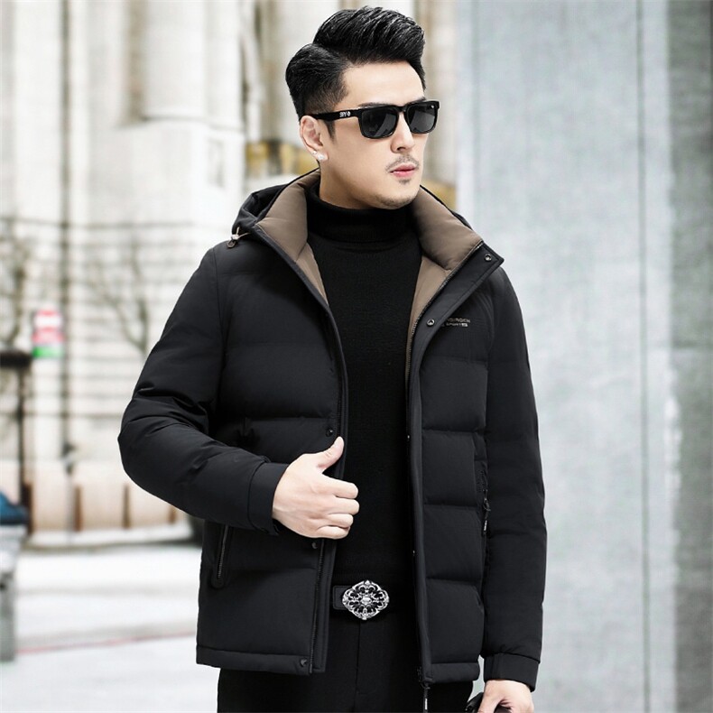 B22365钱塘2020-3商务休闲冬季厚款连帽新款中年男士羽绒服P258,男装羽绒服,钱塘207-3