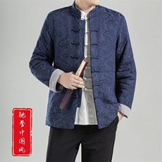 冬季现货风男装棉衣唐装加厚保暖复古大码提花外套8686-P150，男装棉衣，星座1105-3