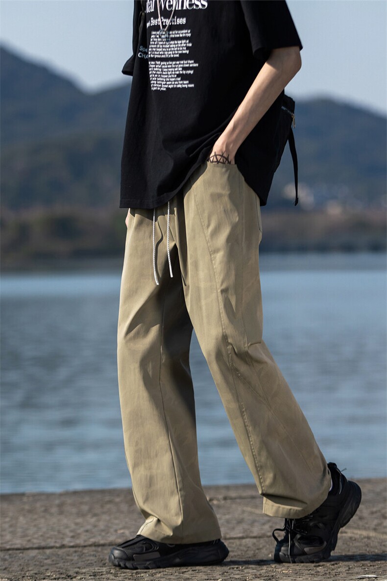 2025春夏新款潮牌百搭迷彩直筒裤喇叭休闲长裤男2531-P45控69,男装休闲裤,电商C305A